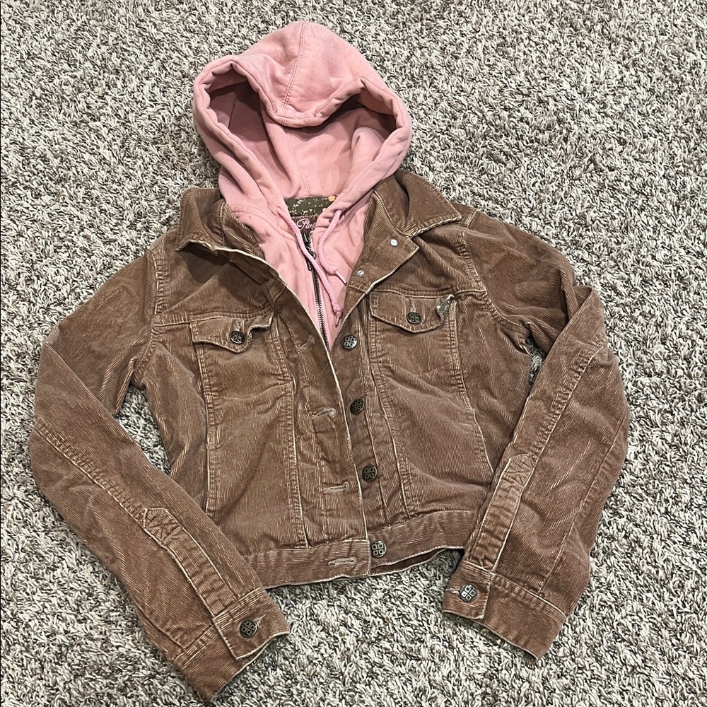 PLUGG corduroy hooded jacket
